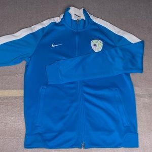 Vintage y2k light blue and white soccer kit